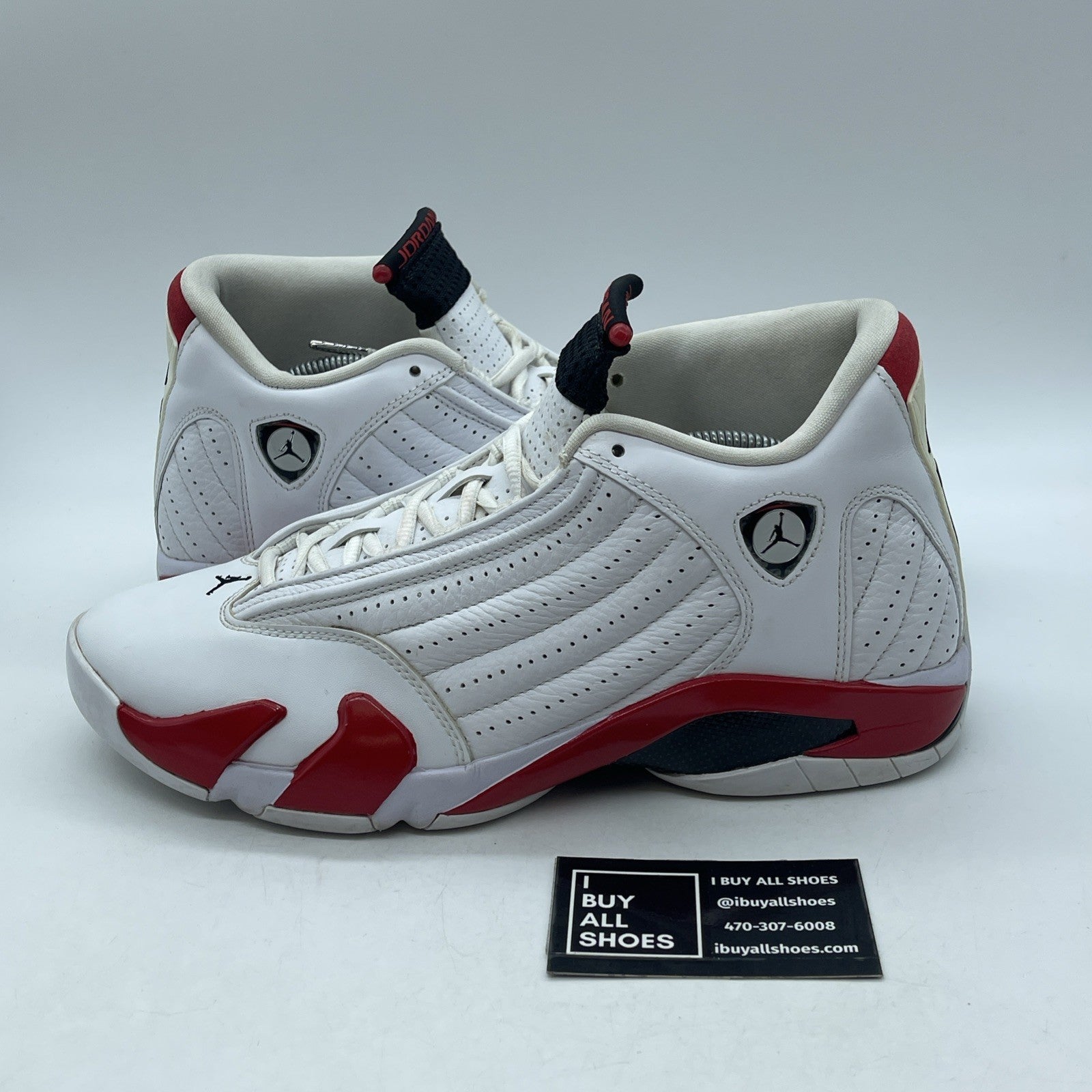 Size 10.5 - Air Jordan 14 Retro 2019 Candy Cane Red White Suede (487471-100)