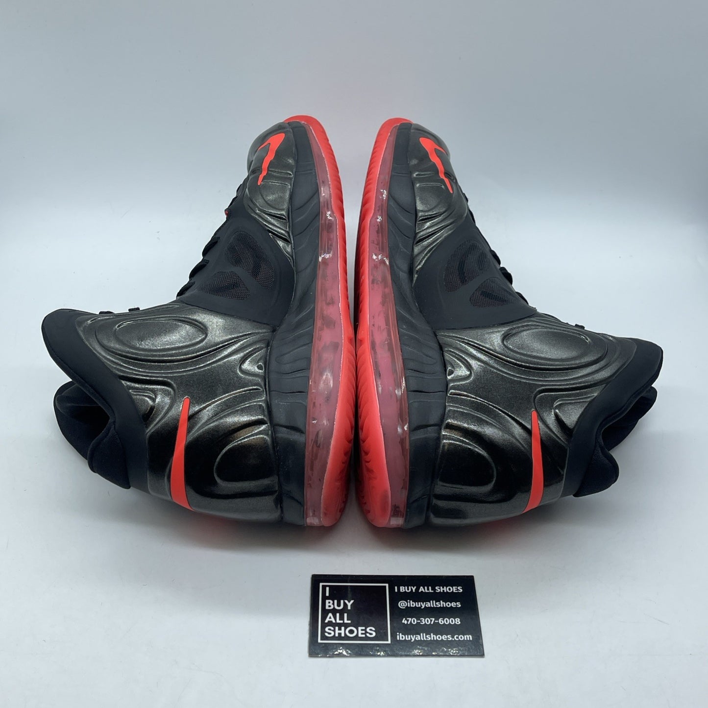 Size 13 - Nike Air Max Hyperposite Black Crimson Red Suede Leather (524862-002)