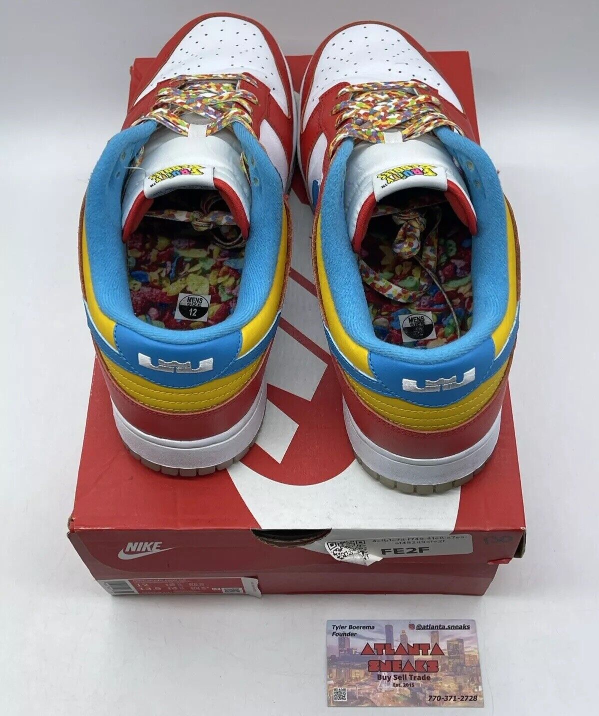 Size 12 - Nike Dunk Low x LeBron James x Fruity Pebbles Red Multi (DH8009-600)