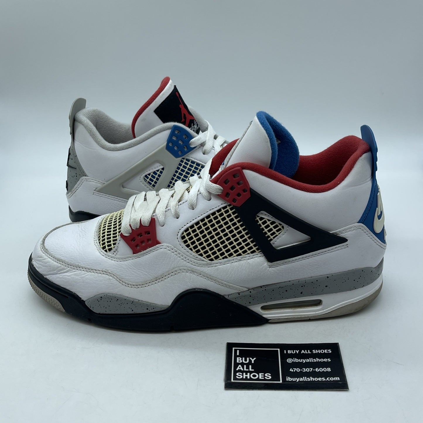 Size 13 - Jordan 4 Retro SE Mid What The 4 White Grey Leather (CI1184-146)
