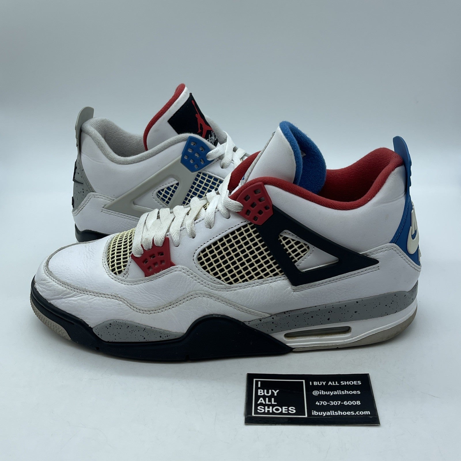 Size 13 - Jordan 4 Retro SE Mid What The 4 White Grey Leather (CI1184-146)