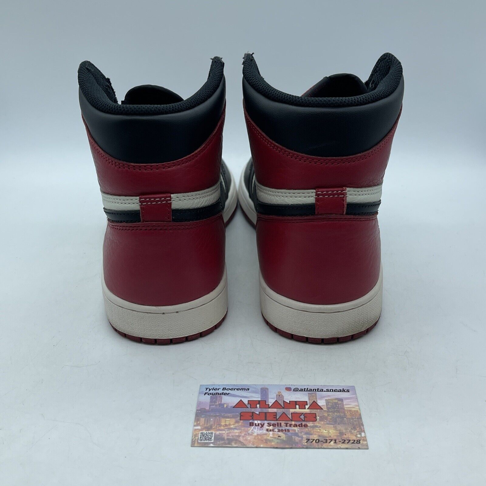 Size 11 - Jordan 1 Retro OG High Bred Toe Black Red White Leather (555088-610)
