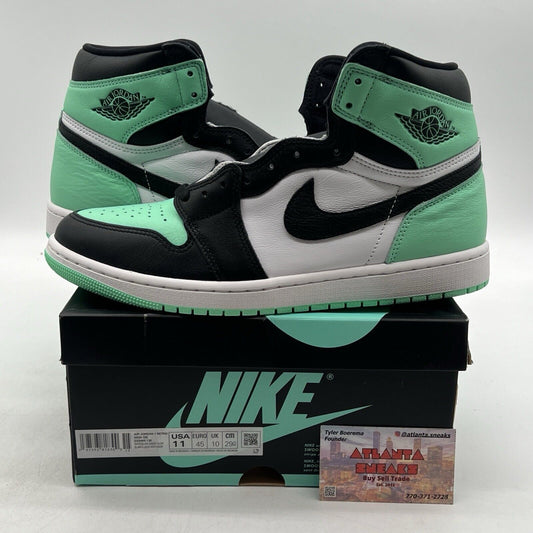 Size 11 - Air Jordan 1 Retro OG High Green Glow White Black Leather.(DZ5495-130)