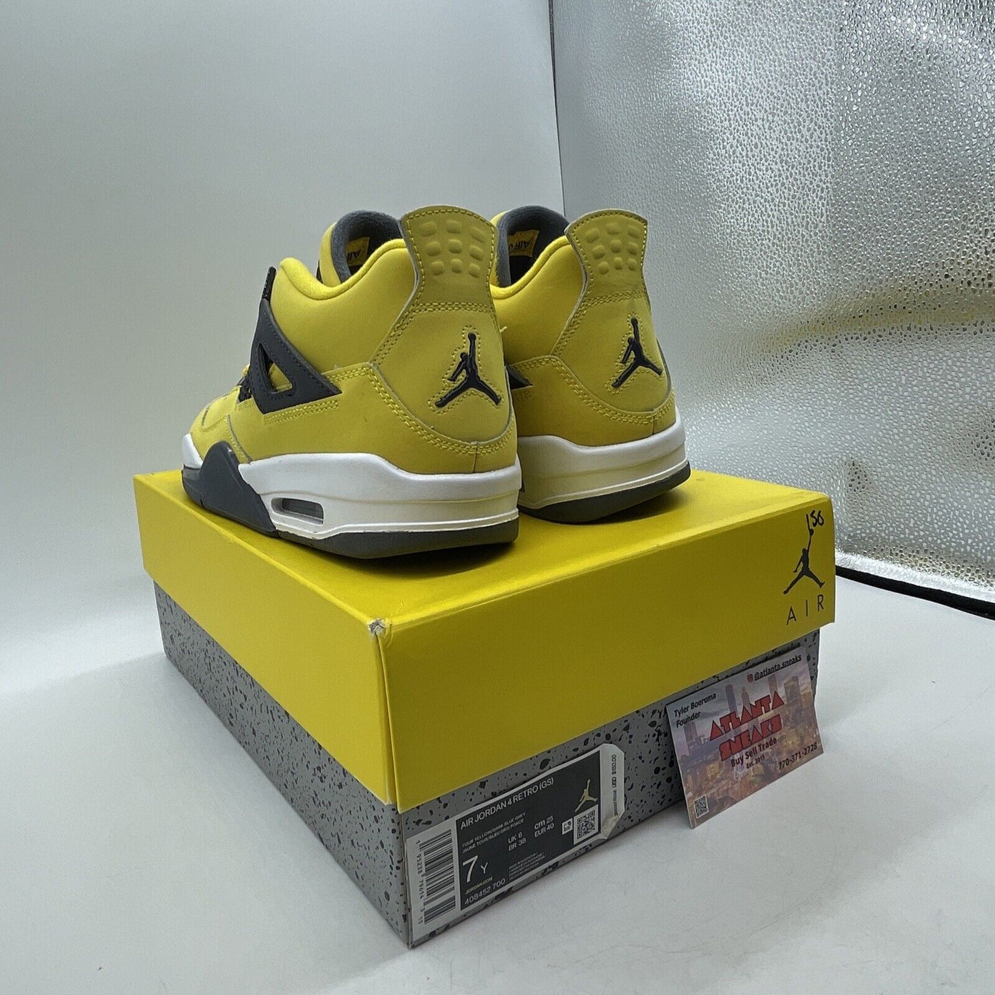 Size 7Y - Jordan 4 Retro GS Tour Yellow  White Suede (408452700)