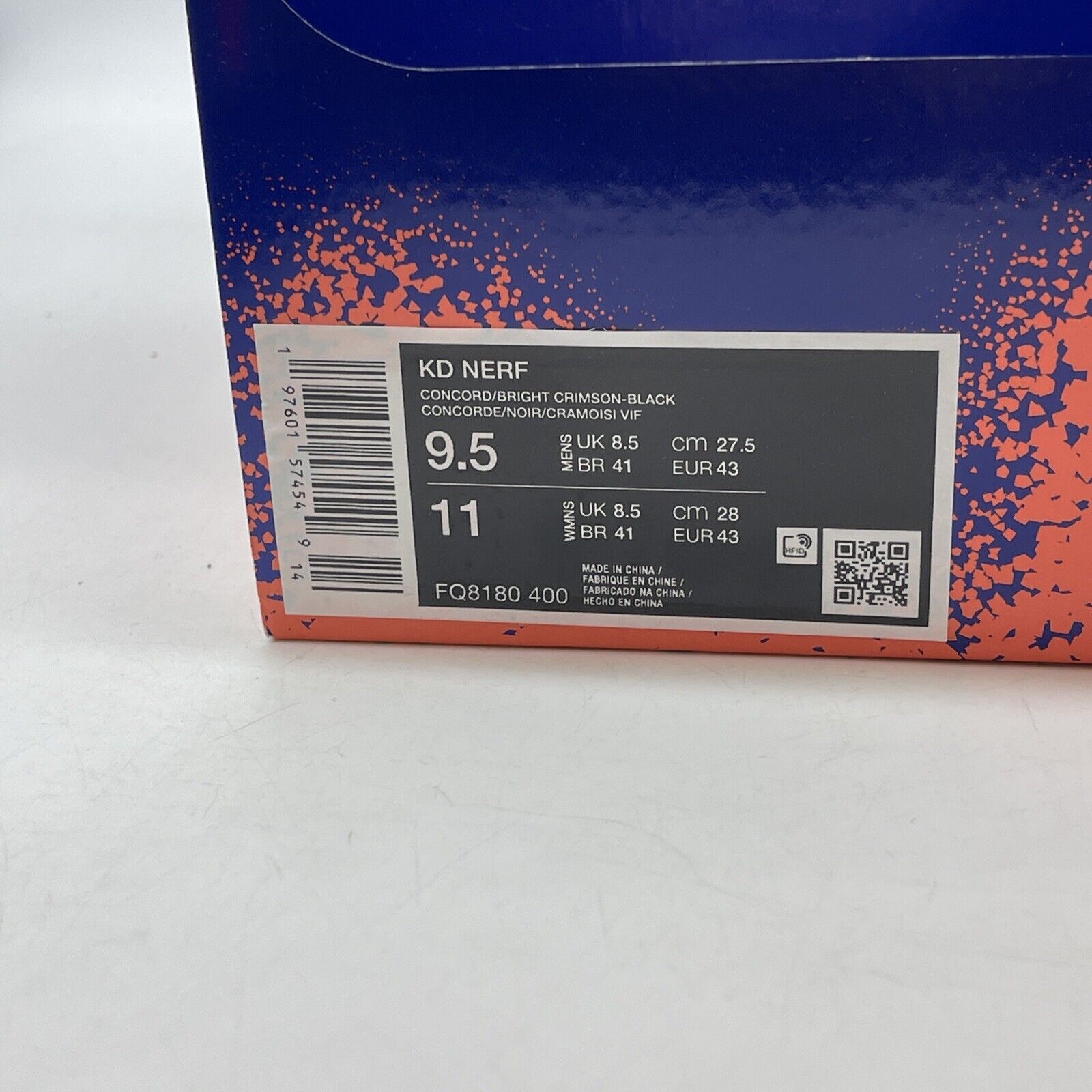 Size 9.5 - Nike Zoom KD 4 2024 Nerf Blue Black Leather (FQ8180-400)