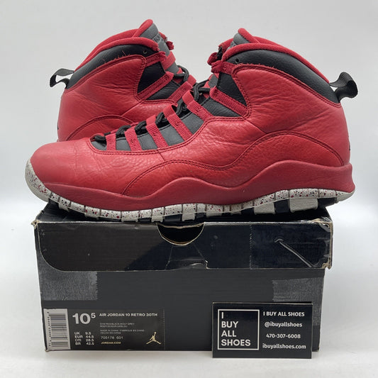 Size 10.5 - Air Jordan 10 Retro Bulls Over Broadway Red Black (705178-601)