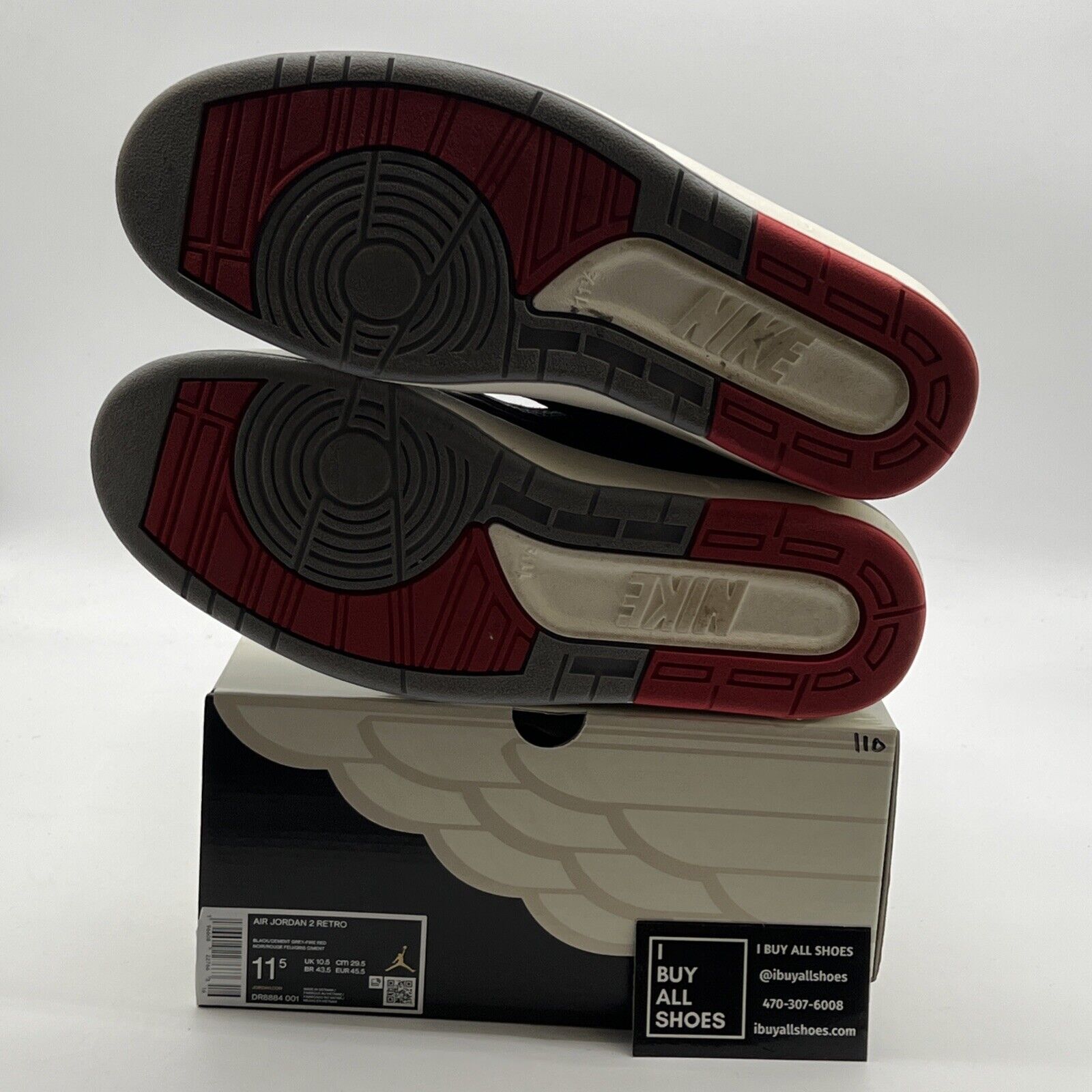 Size 11.5 - Air Jordan 2 Retro Black Cement (DR8884-001)