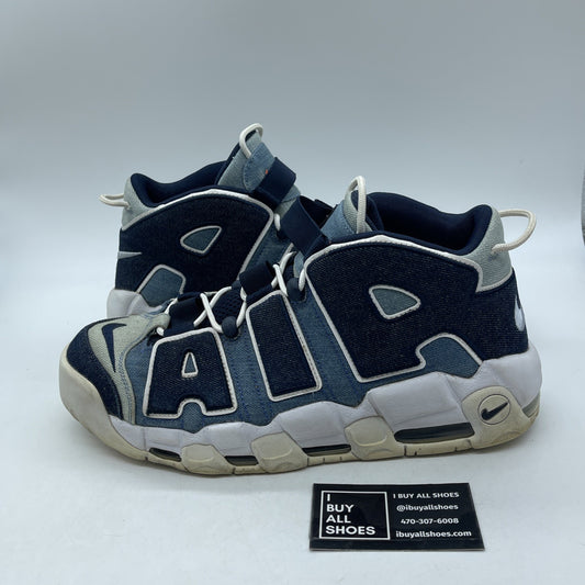 Size 11.5 - Nike Air More Uptempo 96 Denim White Blue Suede (CJ6125-100)