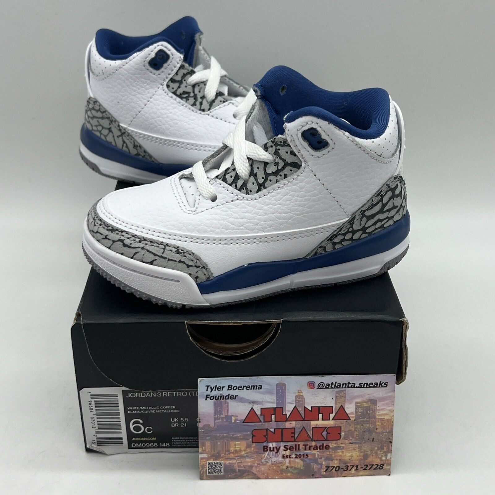 Jordan Retro 3 6C Toddler DM0968 148 Brand New Og All