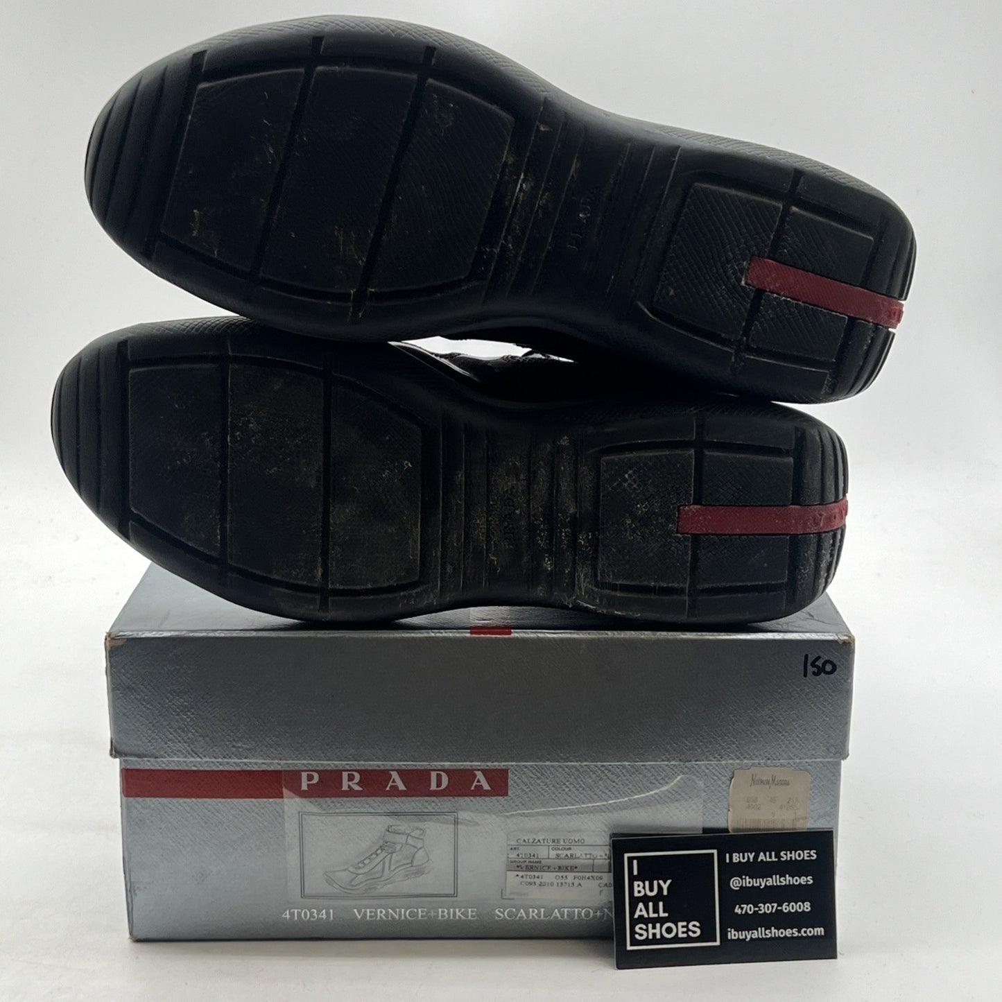 Size 9 - PRADA America's Cup Maroon Silver Mesh High Top Sneakers