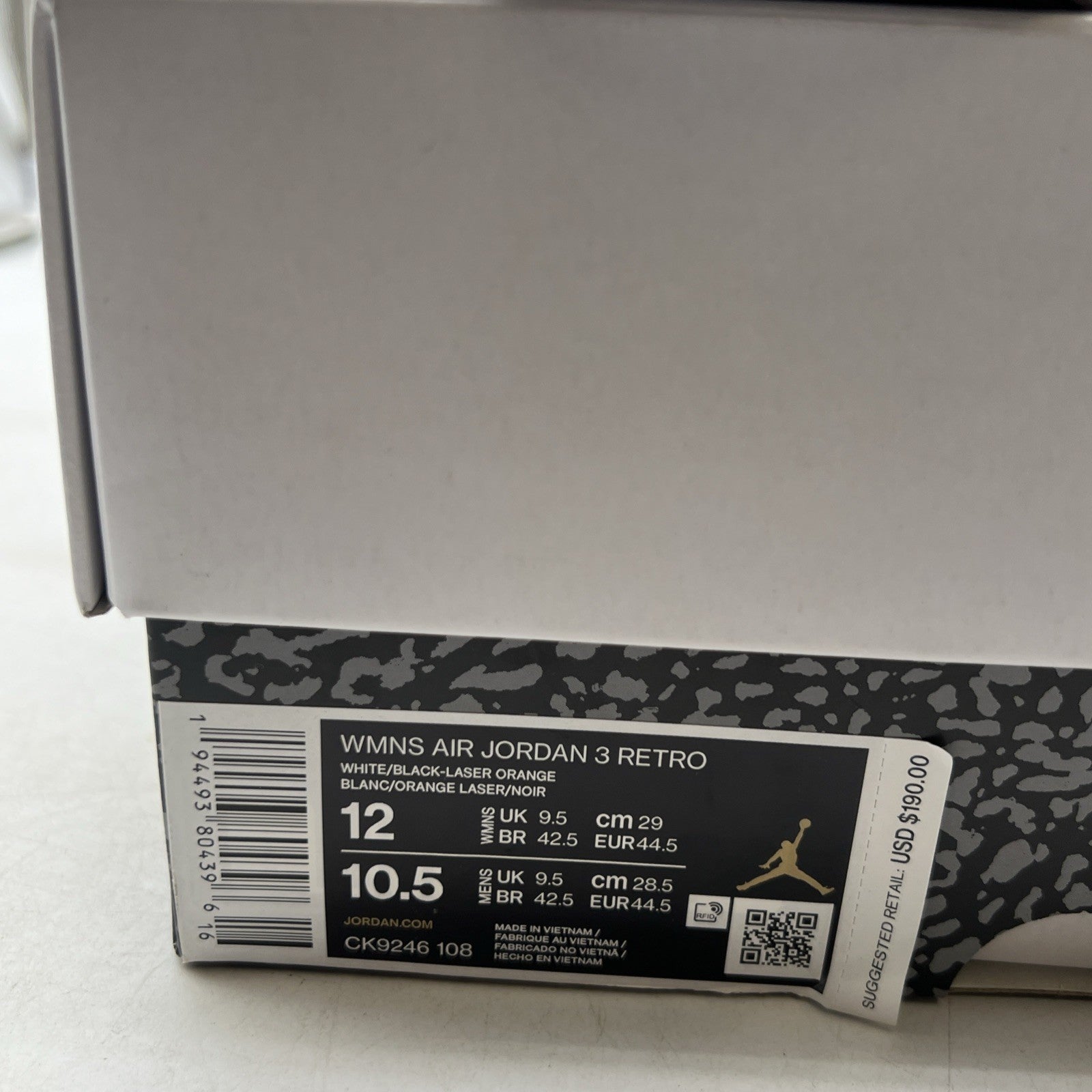 Size 12 - Air Jordan 3 Retro Laser Orange W (CK9246-108)