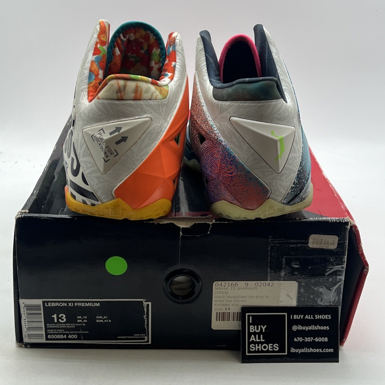 Size 13 - Nike LeBron 11 Premium What The LeBron (650884-400)