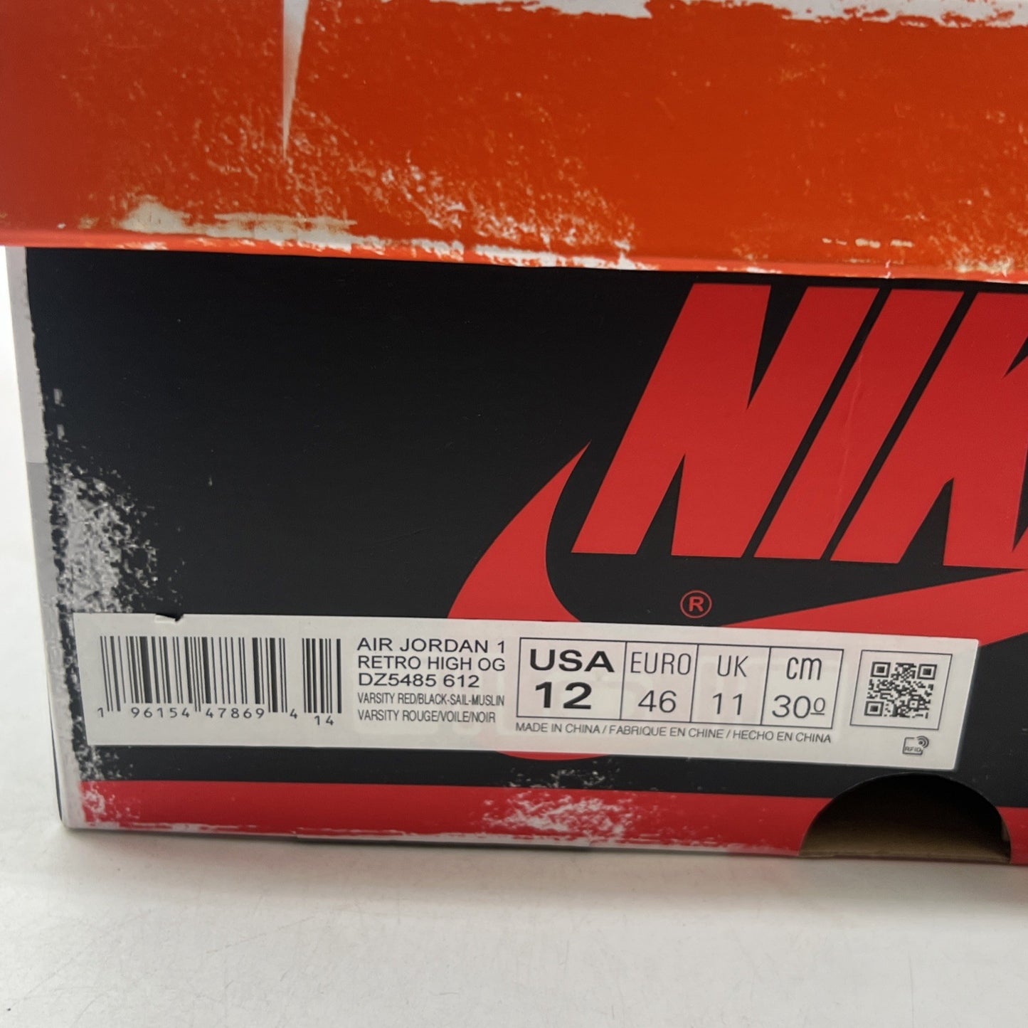 Size 12 -Air Jordan 1 Retro High OG Chicago Reimagined Lost & Found (DZ5485-612)