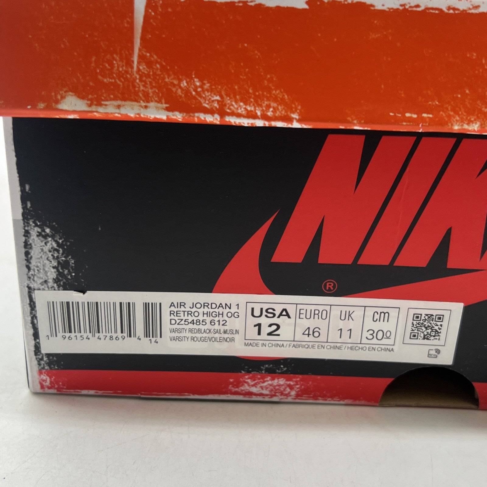 Size 12 -Air Jordan 1 Retro High OG Chicago Reimagined Lost & Found (DZ5485-612)