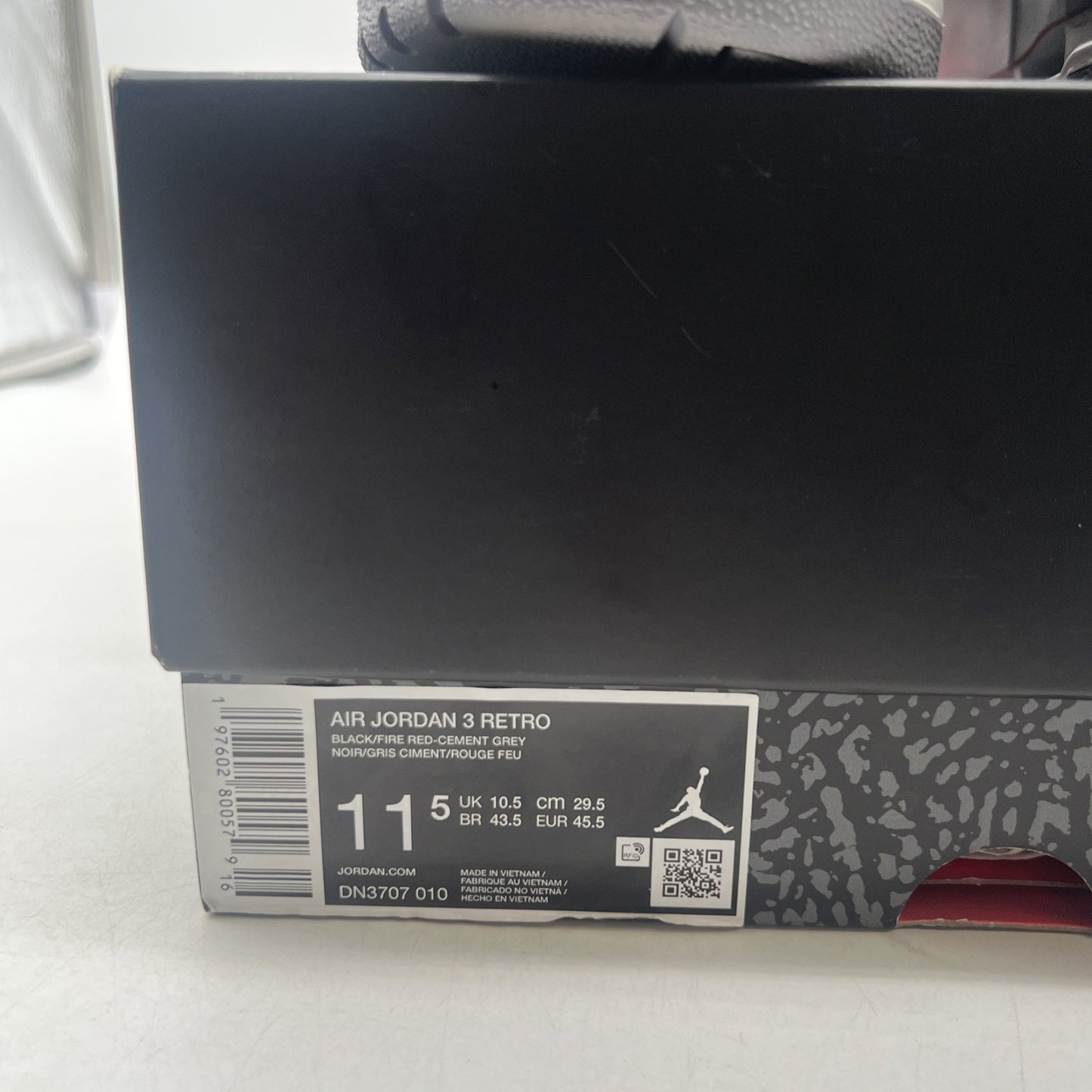 Size 11.5 - Air Jordan 3 Retro OG 2024 Black Cement (DN3707-010)
