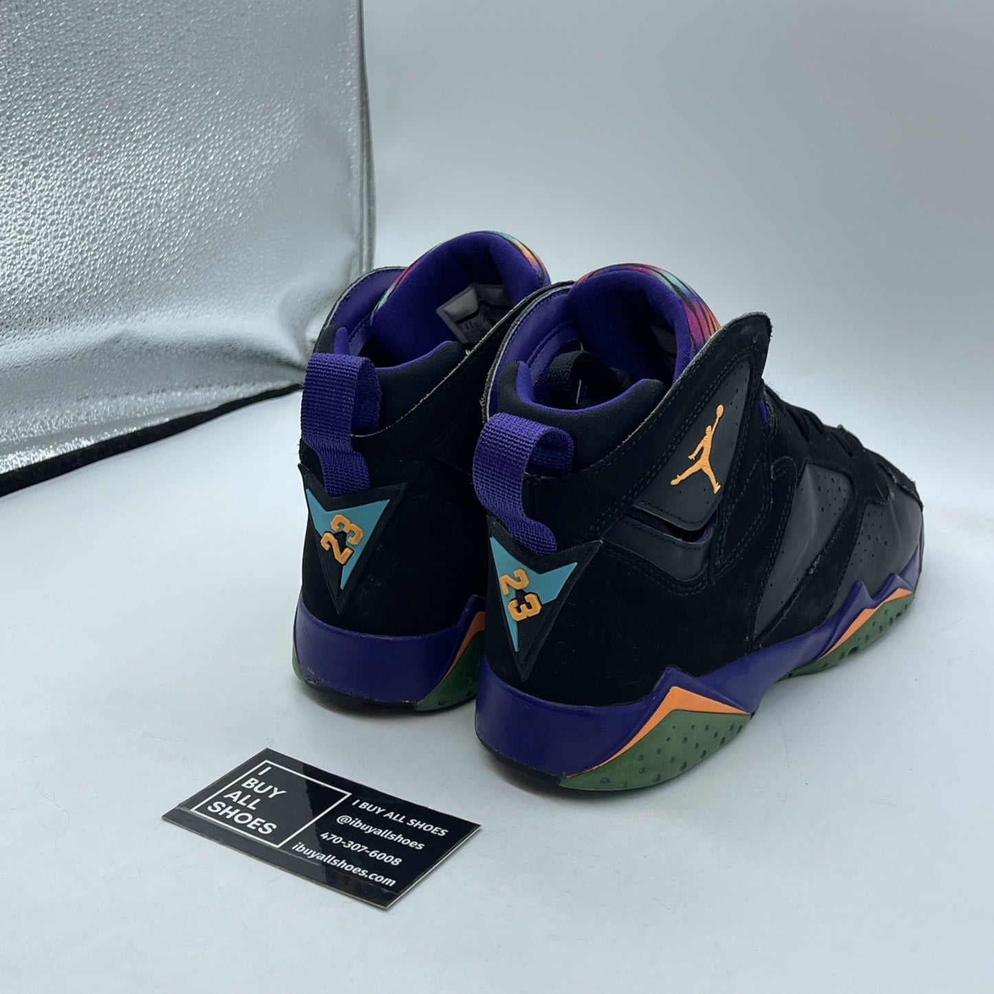 Size 8.5Y (GS) - Jordan 7 Retro Mid Lola Bunny Black Suede Leather (705417-029)