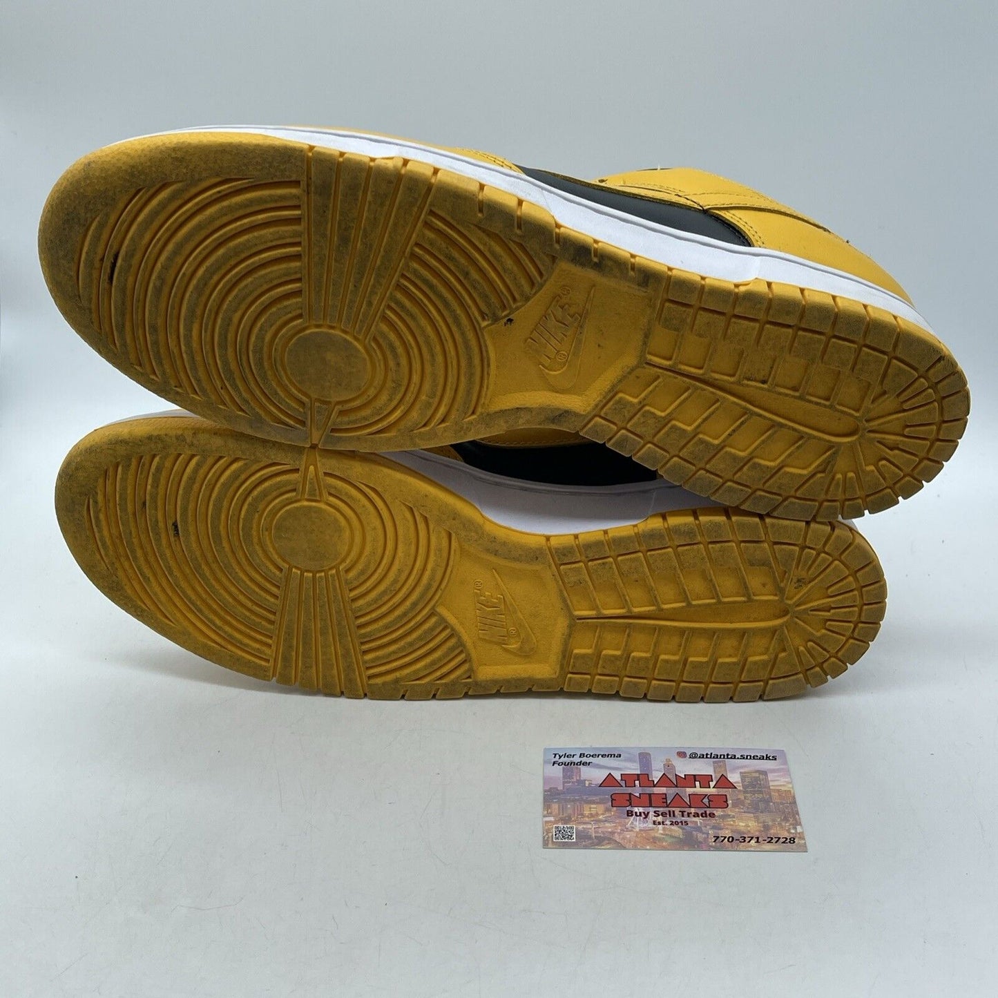 Size 12 - Nike Dunk Low Goldenrod Yellow Black White Leather (DD1391-004)