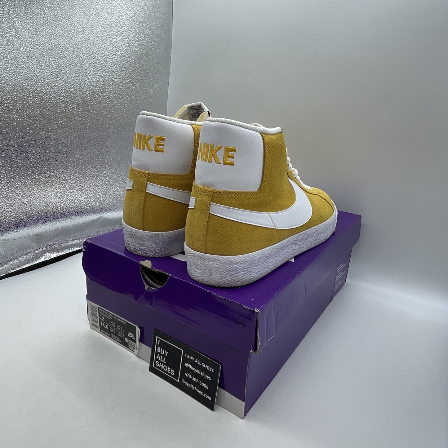 Size 13 - Nike Zoom Blazer SB Mid University Gold (864349-700)