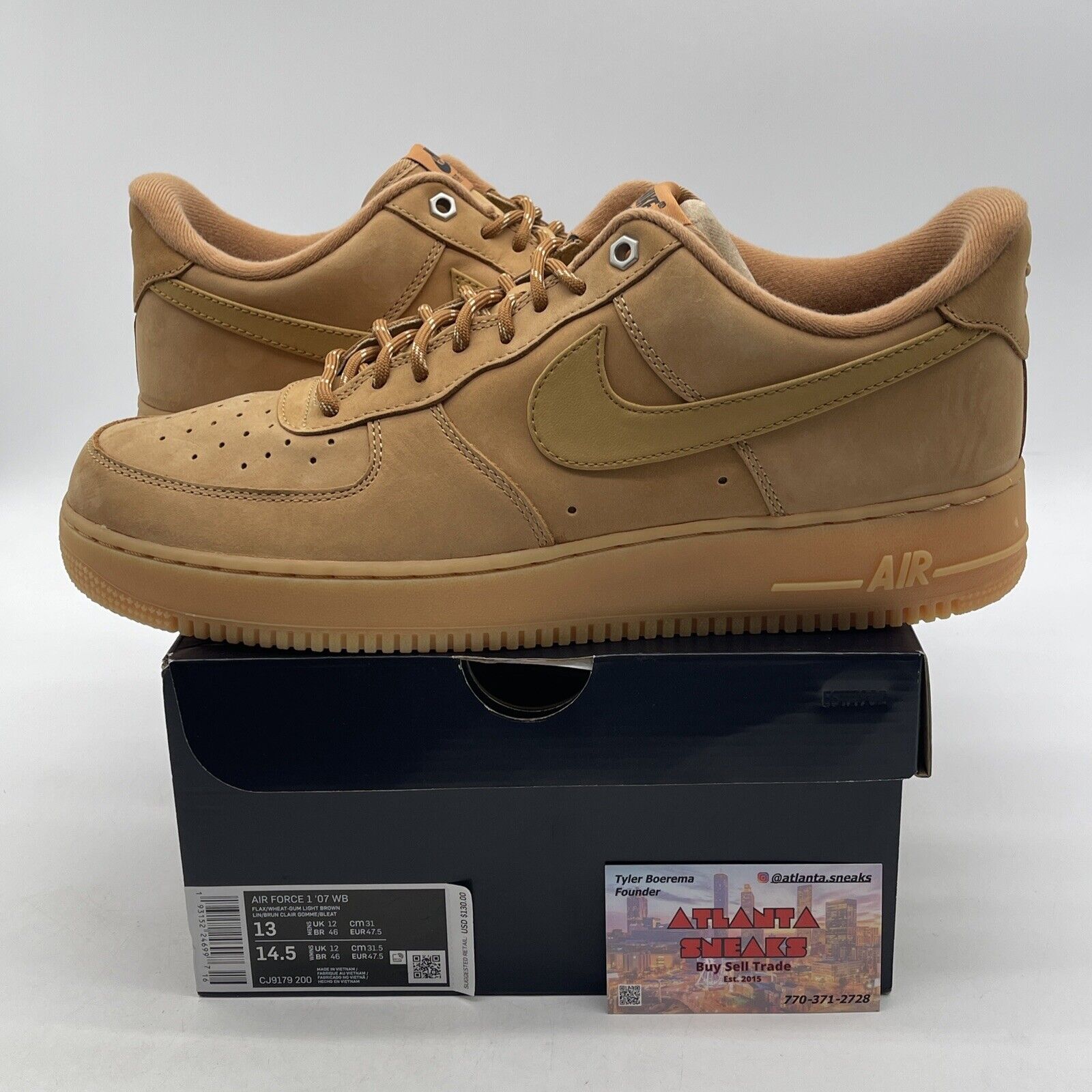Size 13 - Nike Air Force 1 Low Flax 2019/2022 Brown Suede (CJ9179-200)
