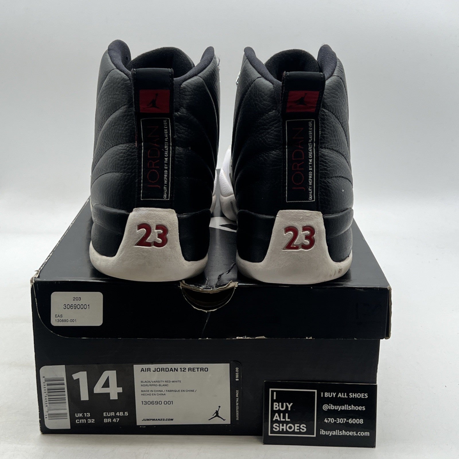 Size 14 - Air Jordan 12 Retro 2012 Playoff (130690-001)