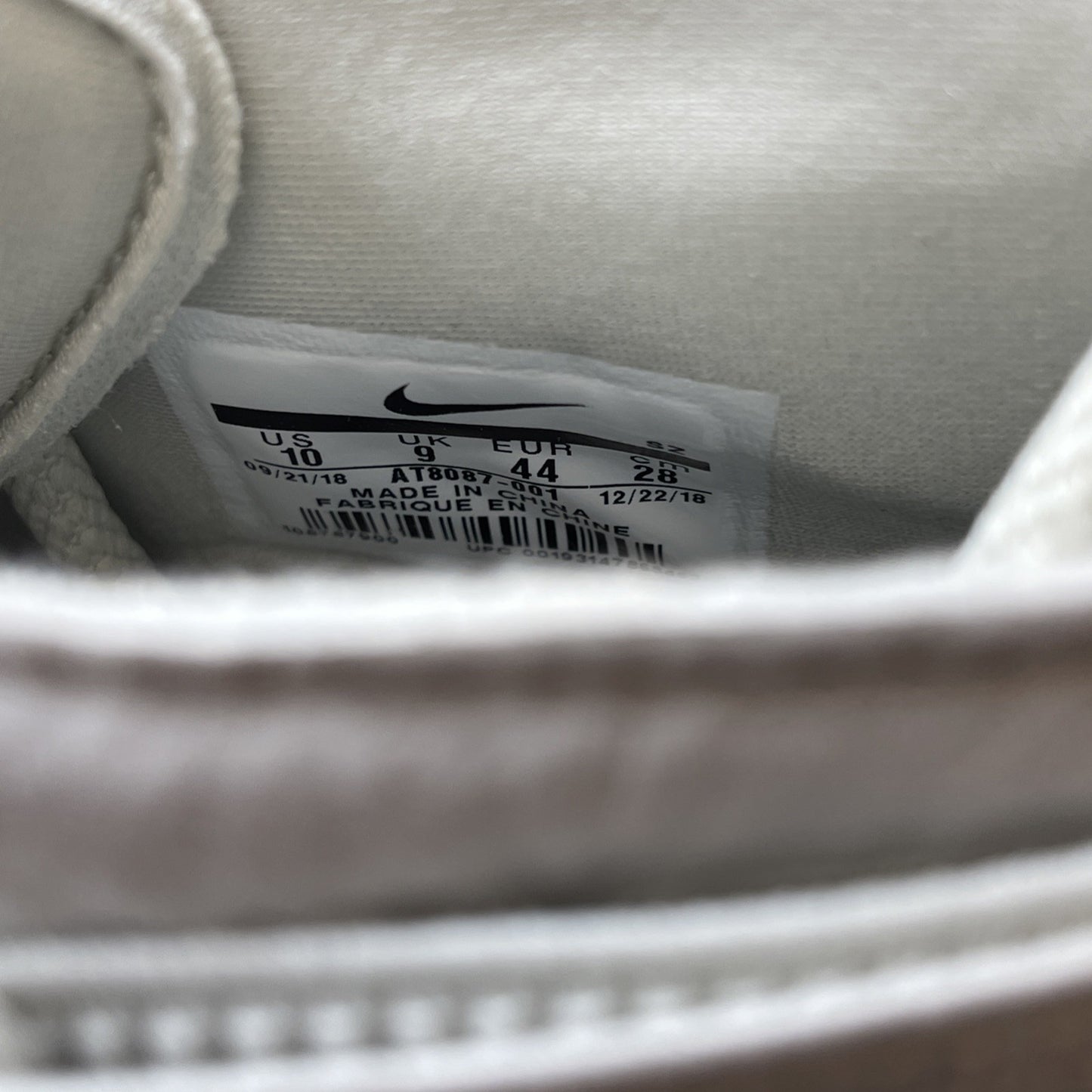 Size 10 - Nike Air Fear Of God Raid Light Bone Tan Black Suede (AT8087-001)