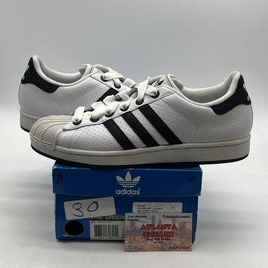 Size 11 - Adidas Superstar Footwear White Black Mens (ART-77206)