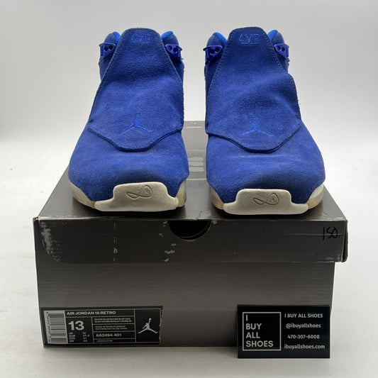 Size 13 - Air Jordan 18 Retro Blue Suede (AA2494-401)