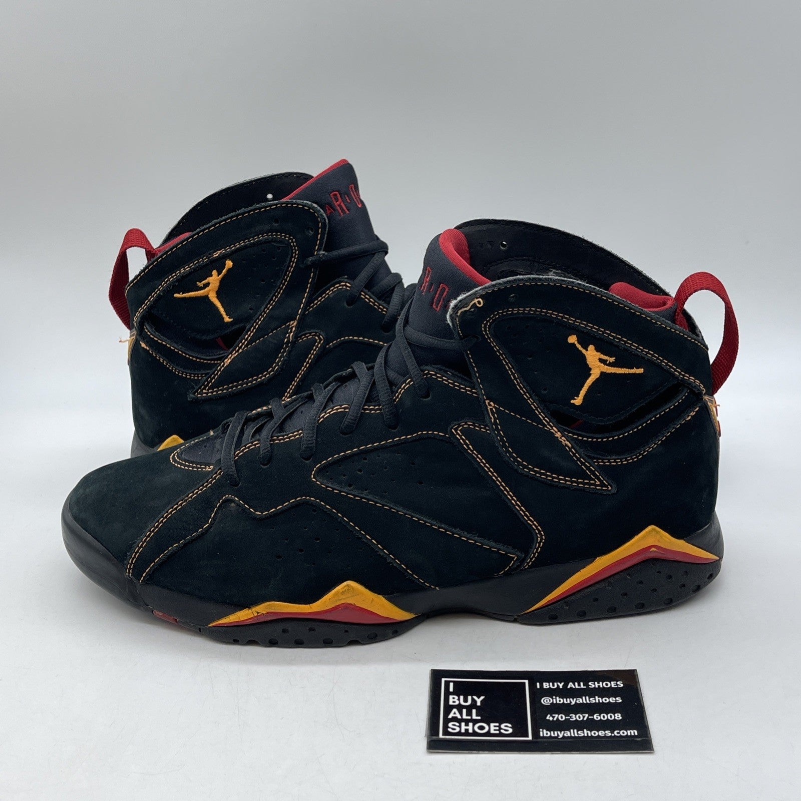 Size 13 - Air Jordan 7 Retro 2006 Citrus Black Orange Red Suede (304775-081)