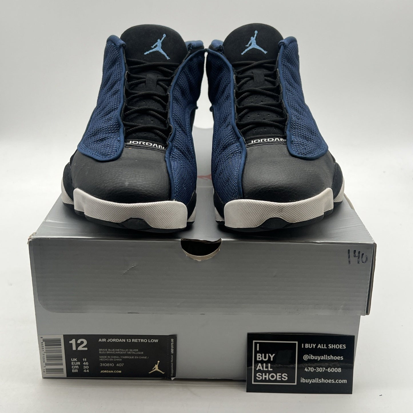 Size 12 - Air Jordan 13 Retro 2017 Low Brave Blue (310810-407)