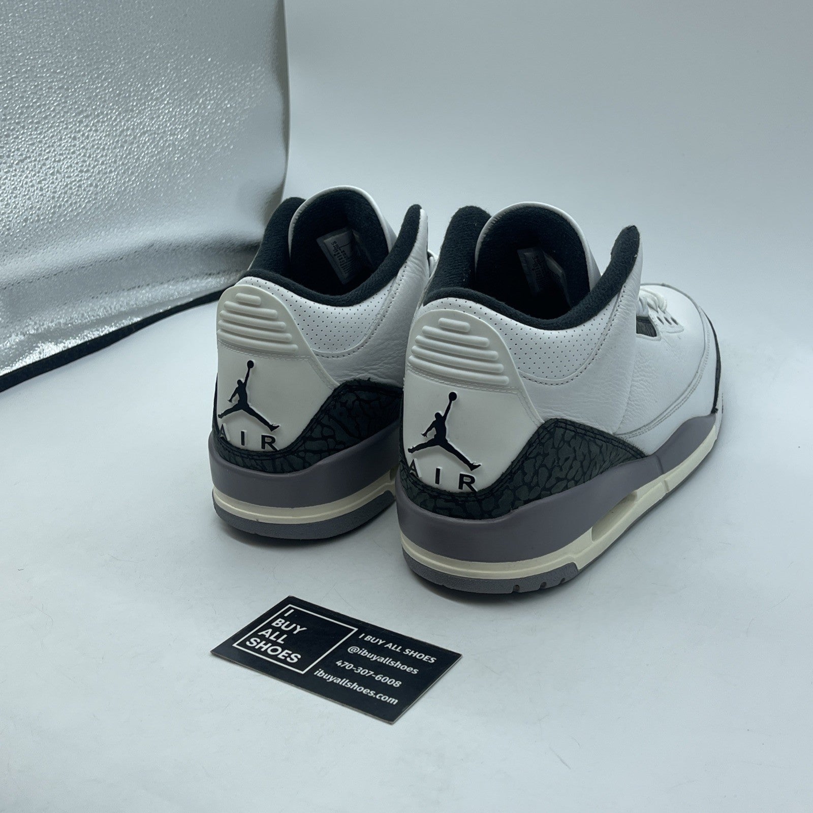Size 10 - Air Jordan 3 Retro Cement Grey White Suede Leather (CT8532-106)