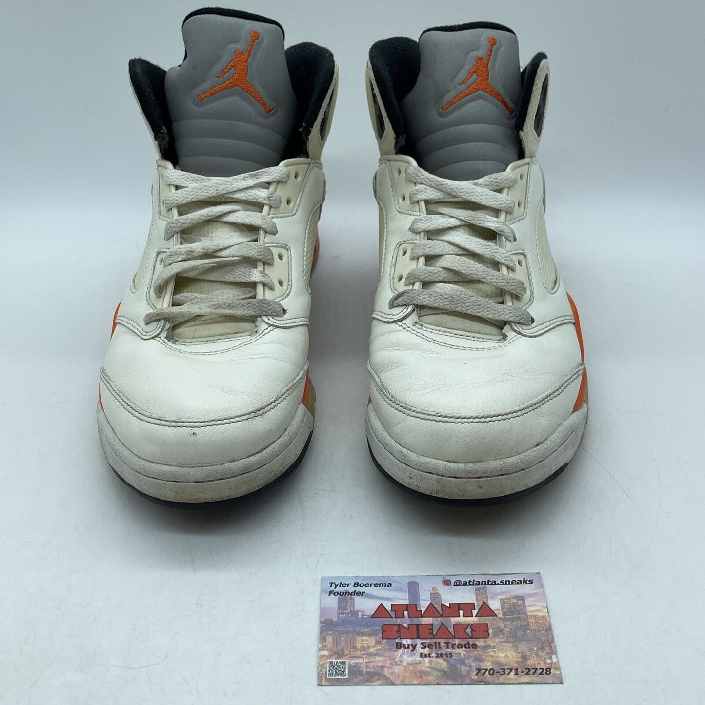 Size 8 - Jordan 5 Shattered Backboard Orange Black Grey Leather (DC1060-100)