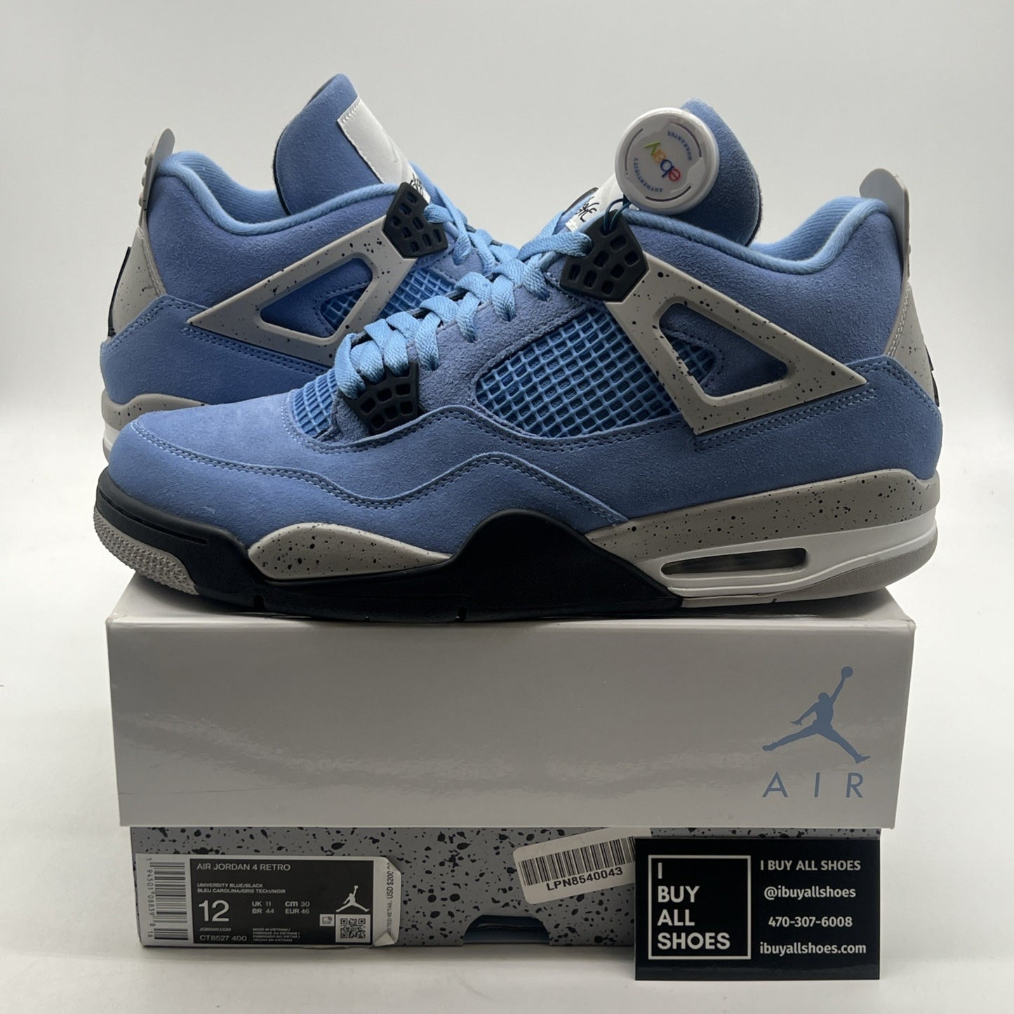 Size 12 - Air Jordan 4 Retro Mid University Blue (CT8527-400)