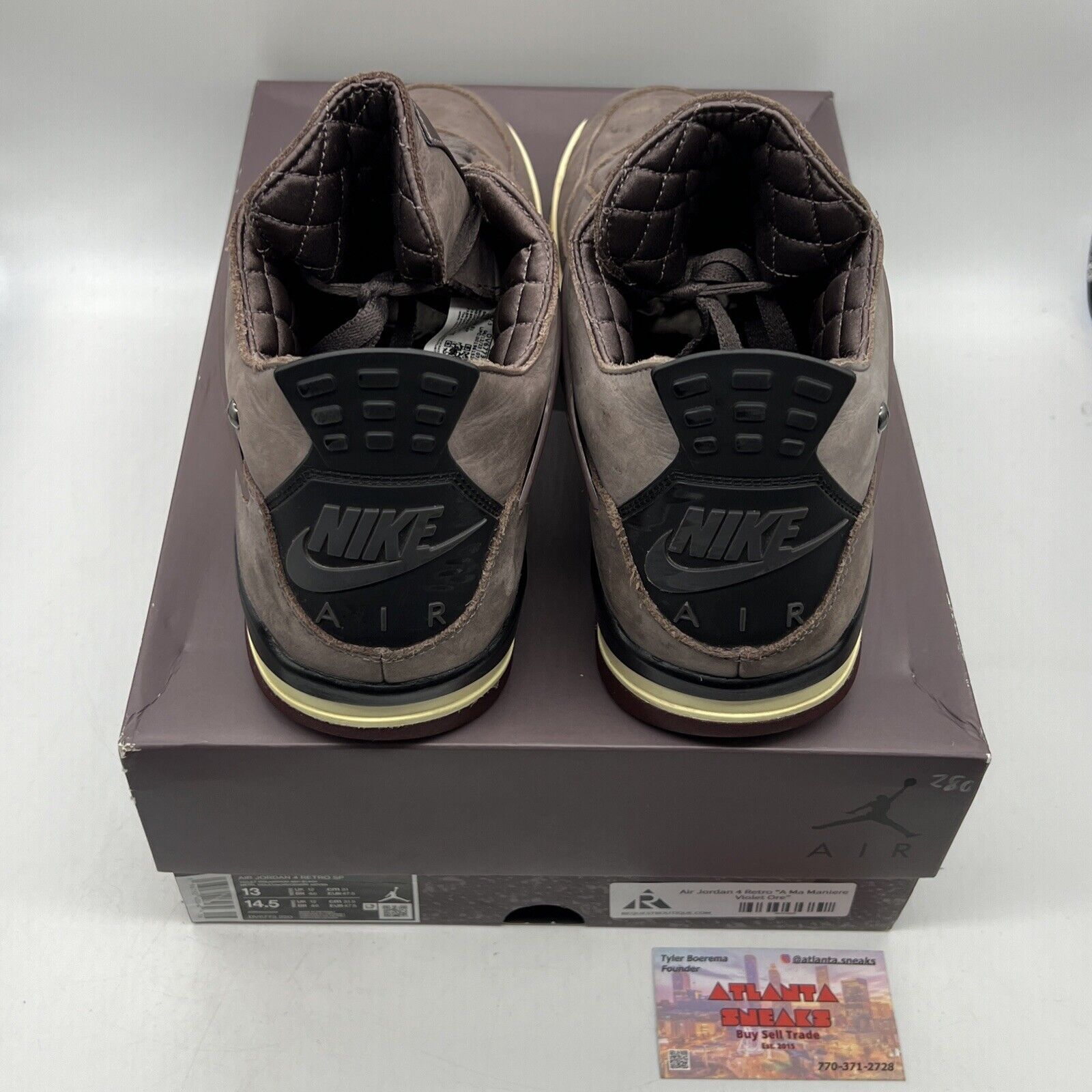 Size 13 - Jordan 4 Retro x A Ma Maniere Mid Violet Ore Black (DV6773-220)