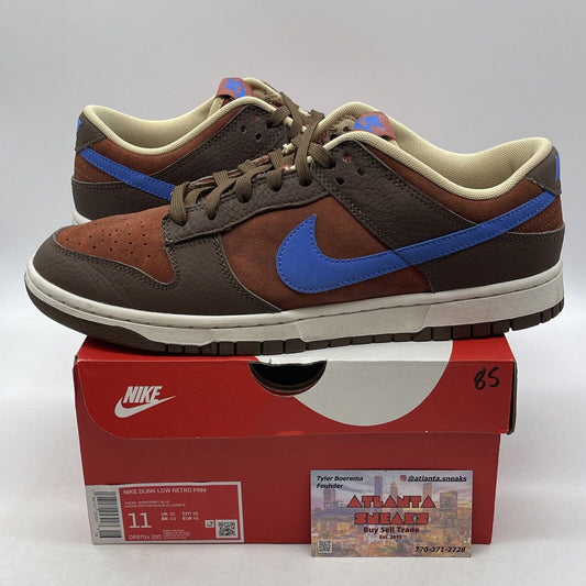 Size 11 - Nike Dunk Premium Low Mars Stone Blue Brown White Suede (DR9704-200)
