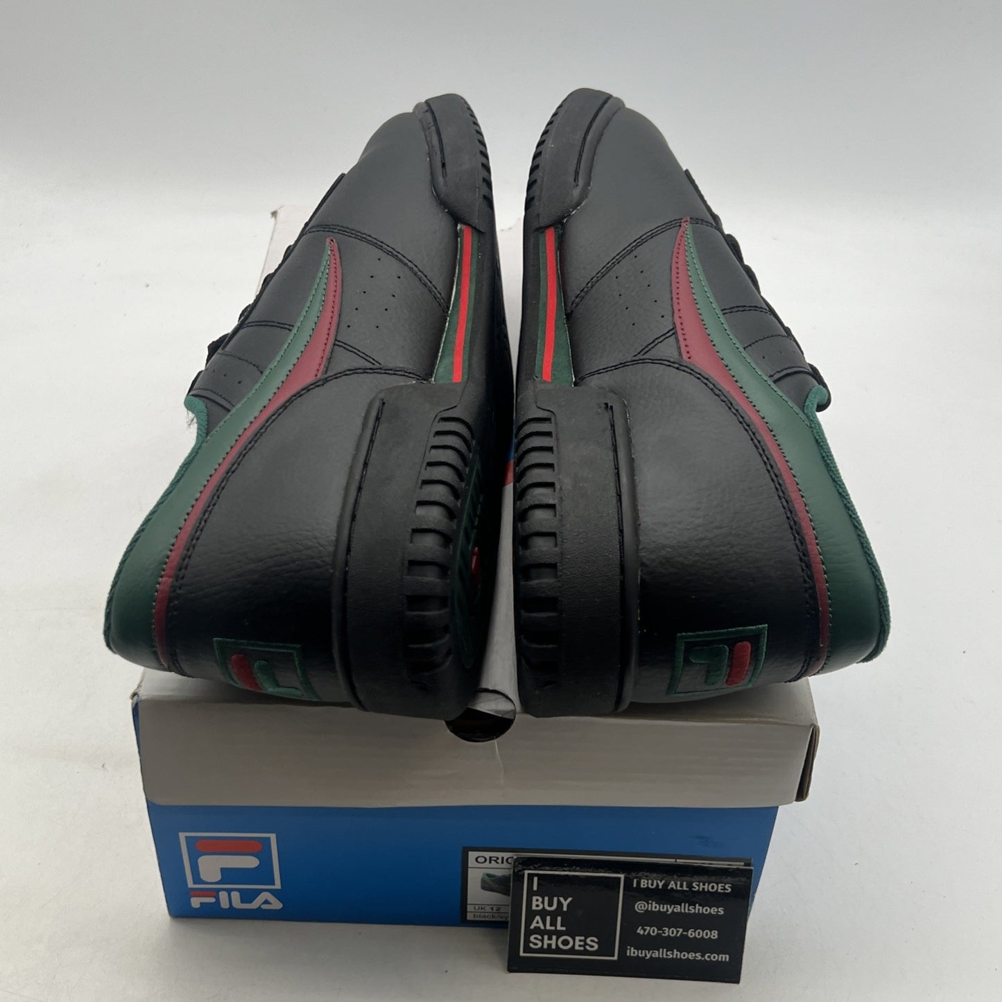 Size 13 - Fila Original Fitness Low Men's Black/Green/Red (1VF80111-026)