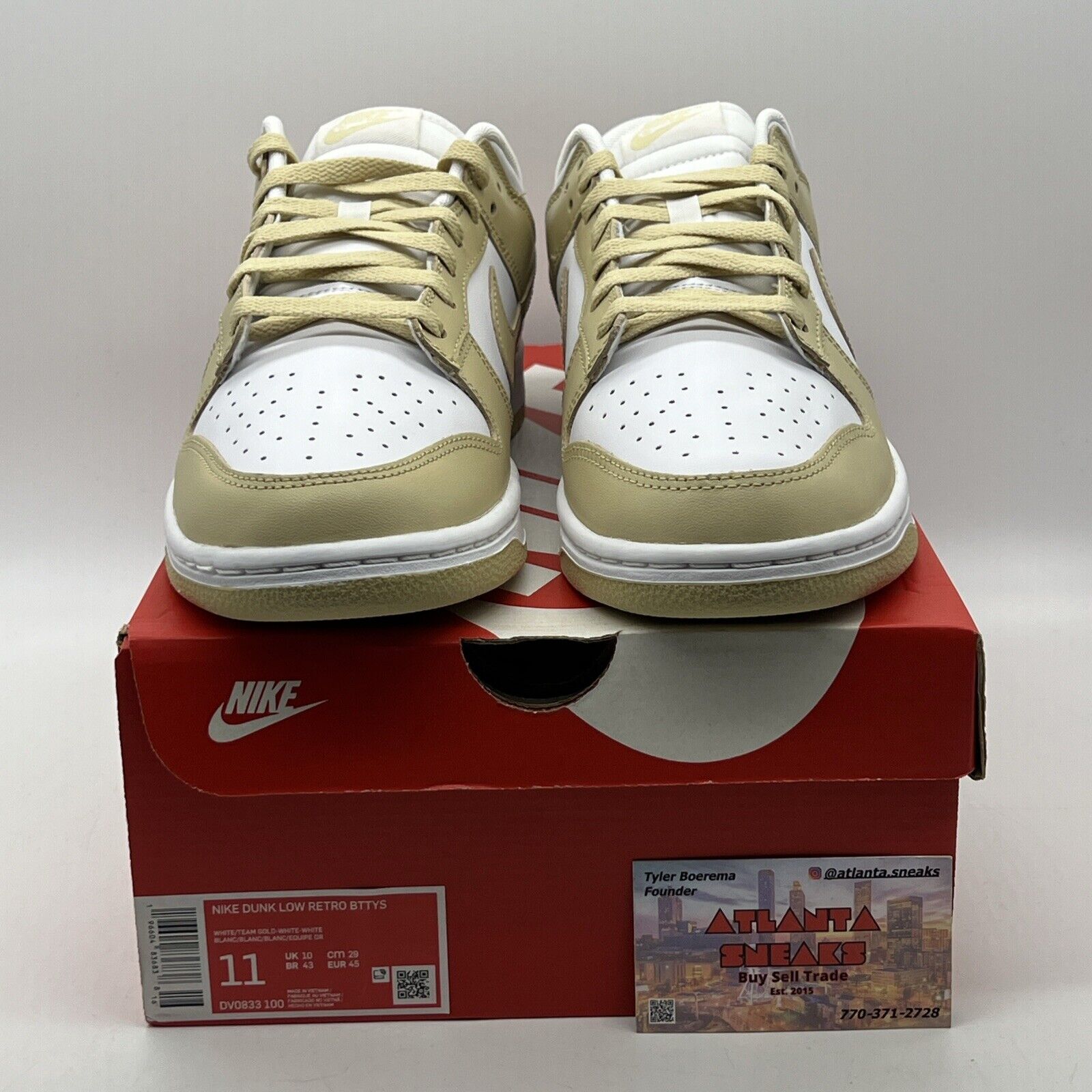 Size 11 - Nike Dunk Low Team Gold White Leather (DV0833-100)