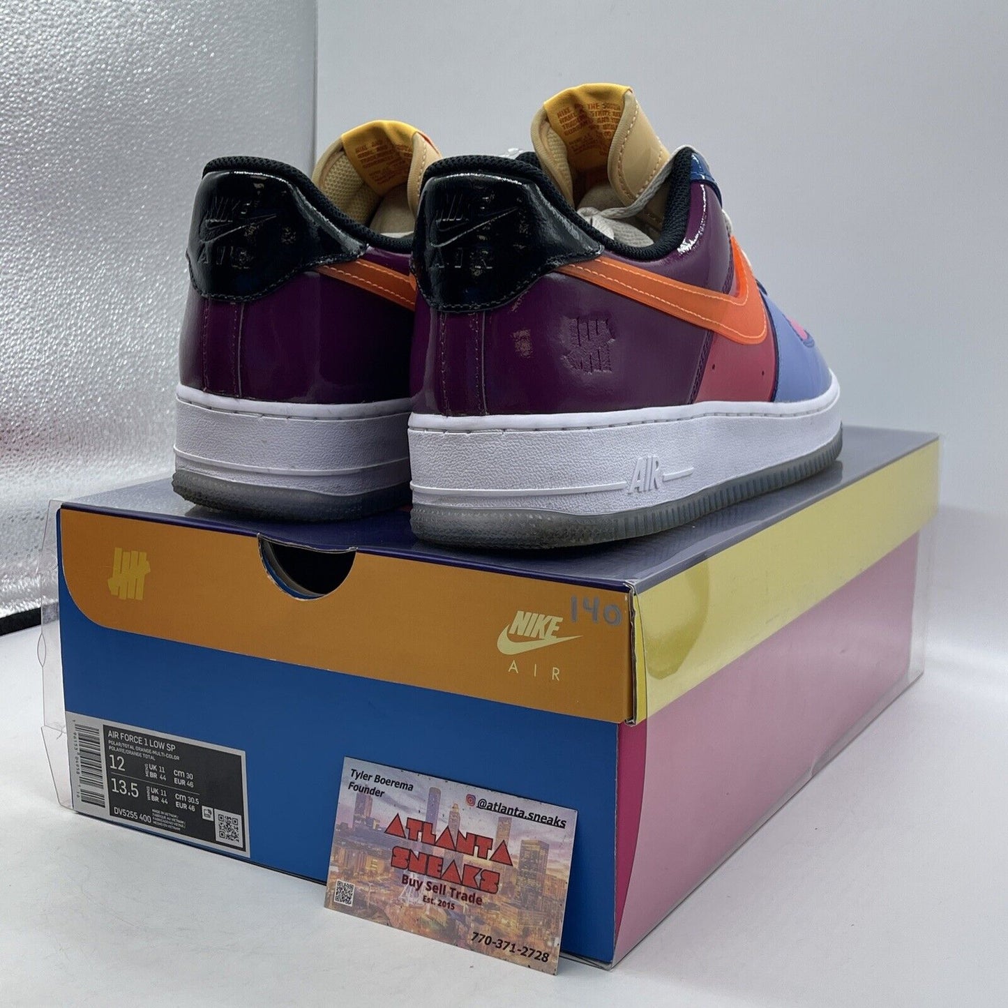 Size 12 - Nike Undefeated x Air Force 1 Low Total Orange Leather (DV5255-400)