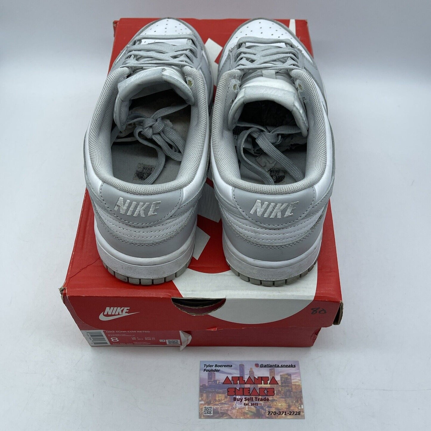 Size 8 - Nike Dunk Low Grey Fog White Leather (DD1391-103)