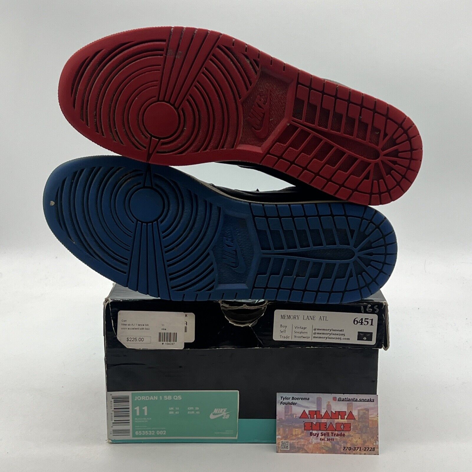 Size 11 - Lance Mountain x Air Jordan 1 Retro SB QS Black (653532-002)
