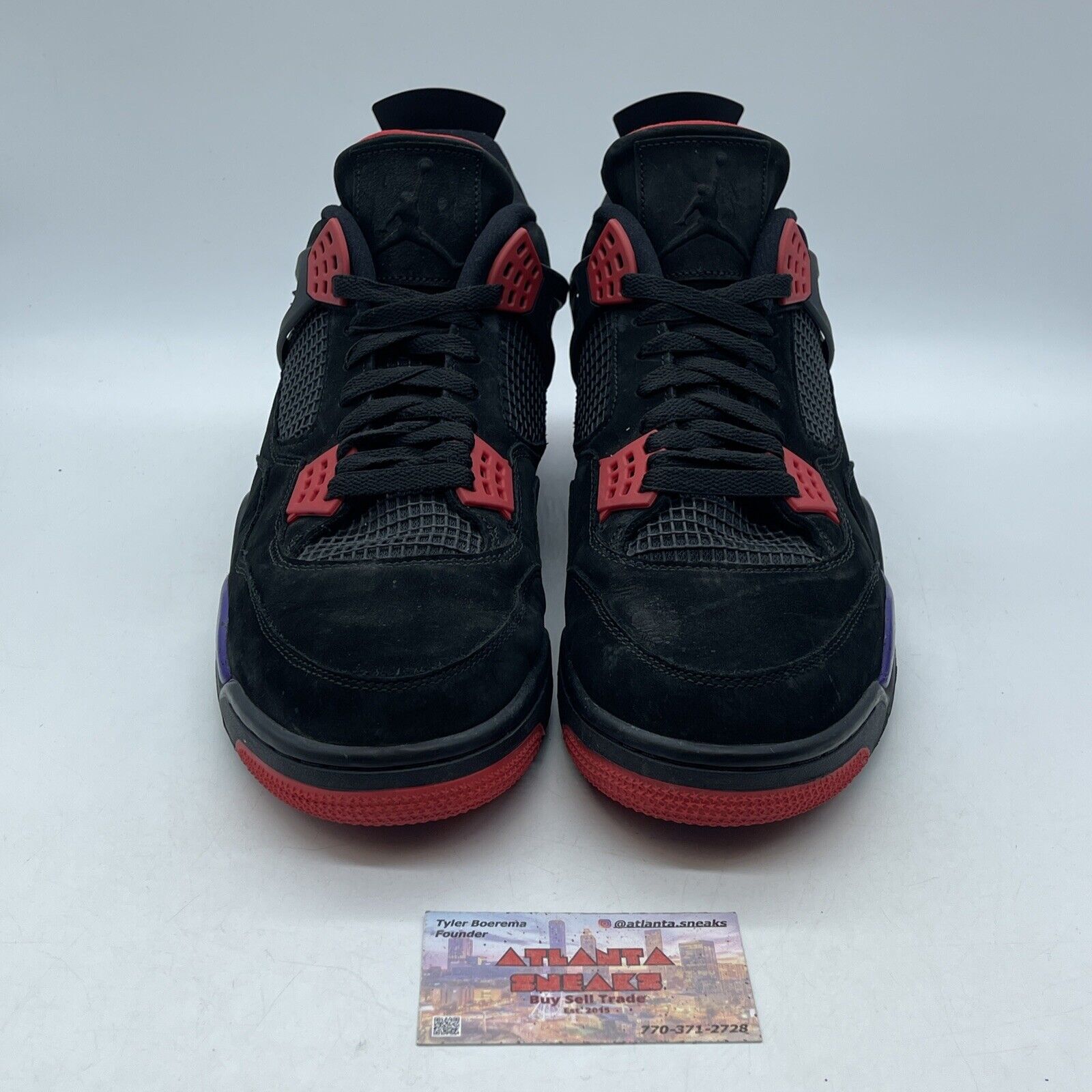 Size 13 - Jordan 4 Retro NRG Raptors 2018 Black Suede Leather (AQ3816-065)