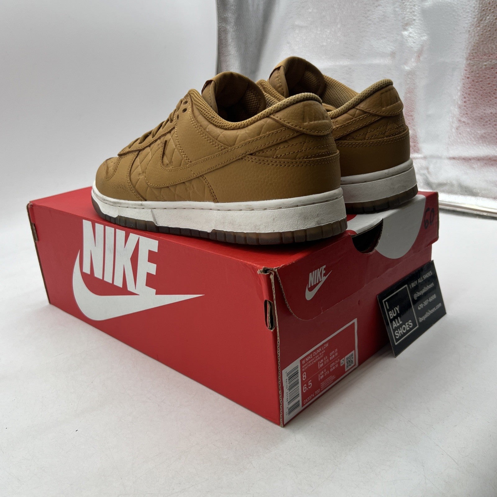 Size 8 - Nike Dunk Low Quilted Wheat W (DX3374-700)