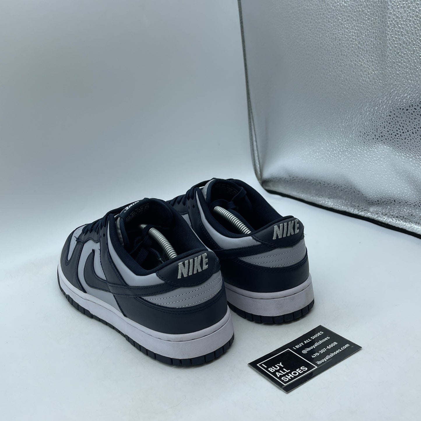 Size 12 - Nike Dunk Low Georgetown Blue Grey Leather (DD1391-003)