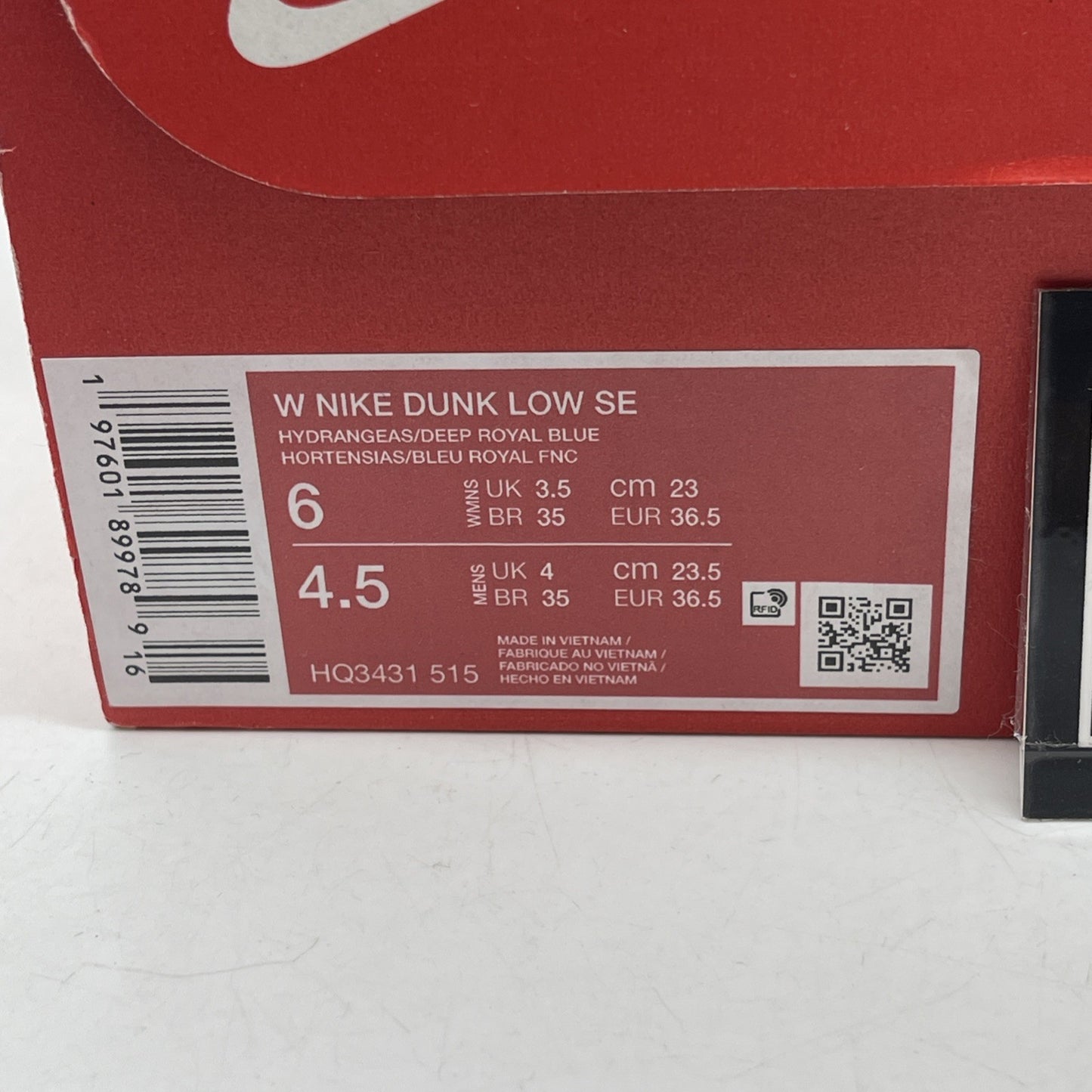 Size 6W - Nike Dunk SE Low Hydrangeas Purple Blue Suede (HQ3431-515)