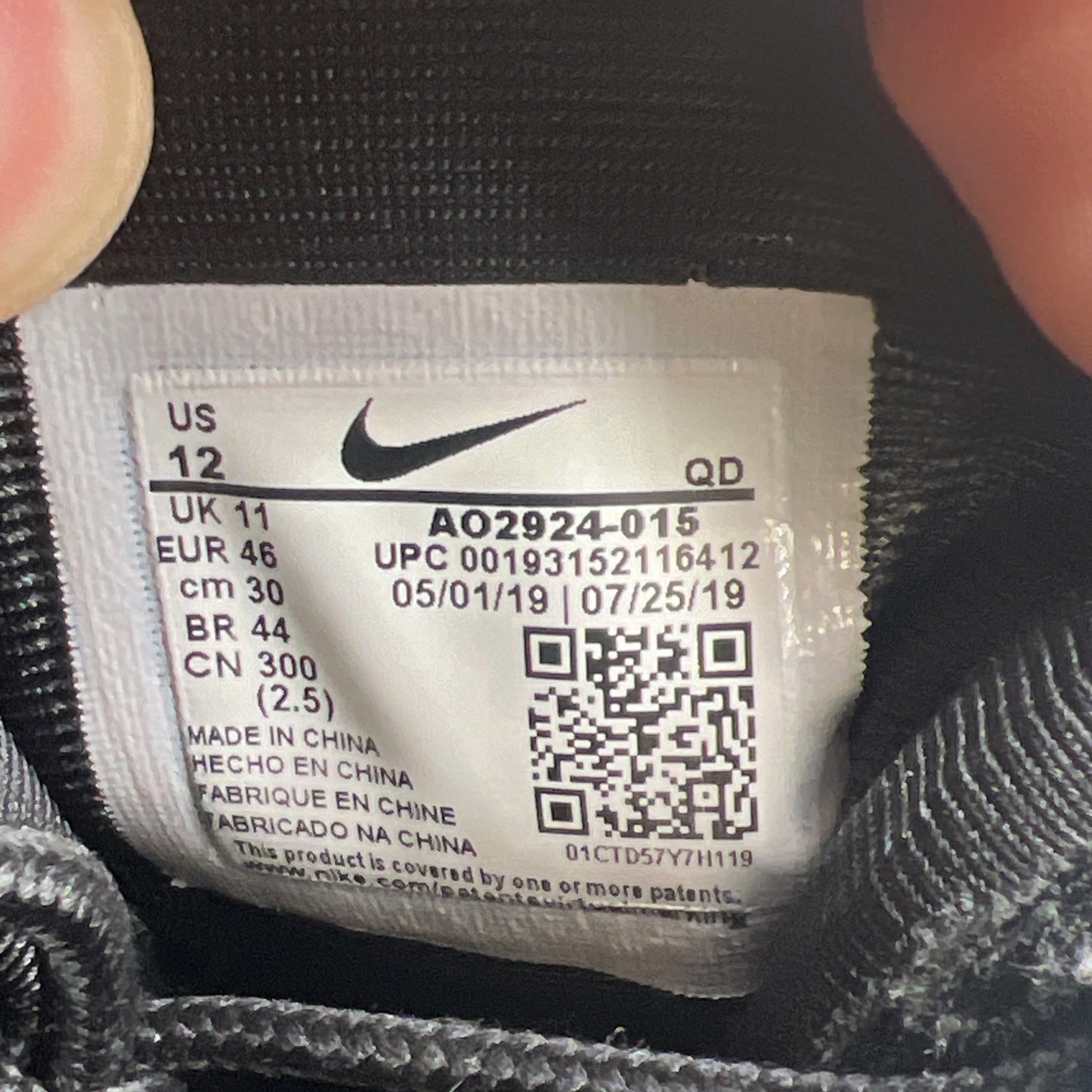 Size 12 - Nike Air Max 720 Triple Black (AO2924-015)
