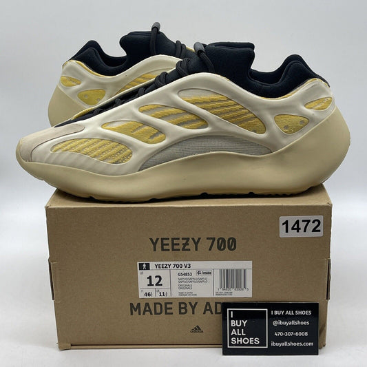 Size 12 - adidas Yeezy 700 V3 Safflower Brown Tan Black Suede (G54853)