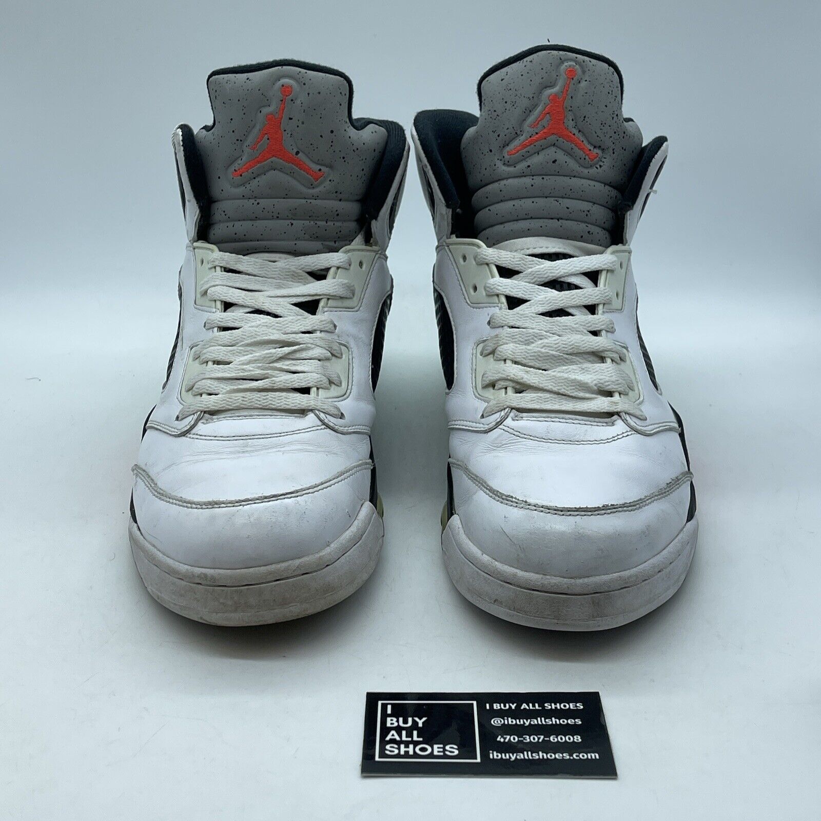 Size 13 - Air Jordan 5 Retro Pro Stars White Black Suede Leather (136027-115)