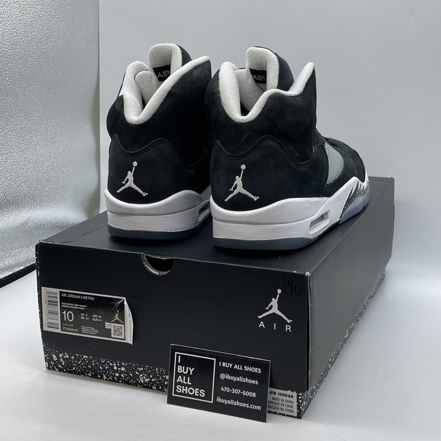 Size 10 - Jordan 5 Retro Mid Oreo Black White Suede (CT4838-011)