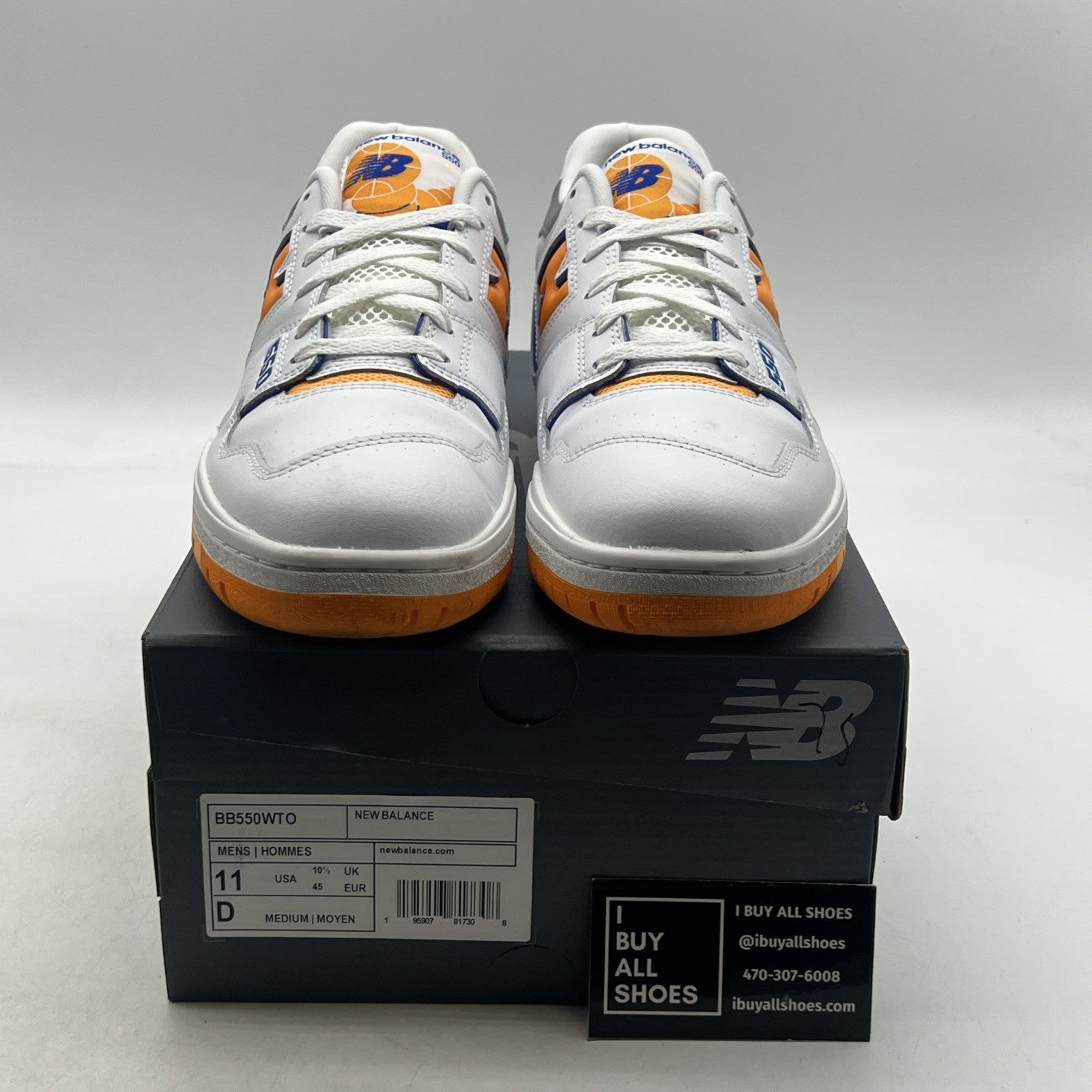 Size 11 - New Balance 550 Lakers Pack - Vibrant Orange (BB550WTO)