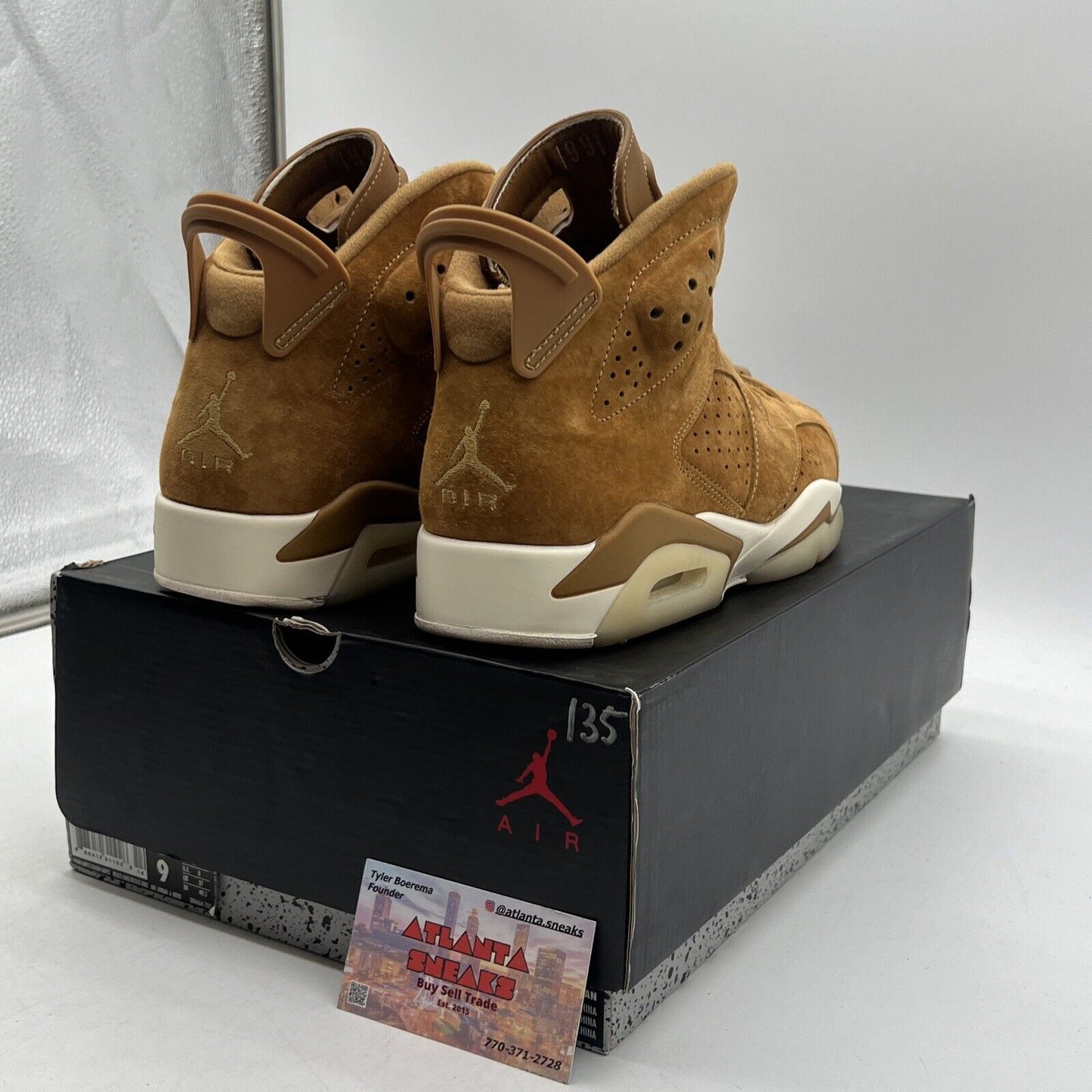 Size 9 - Air Jordan 6 Retro Wheat White Suede (384664-705)