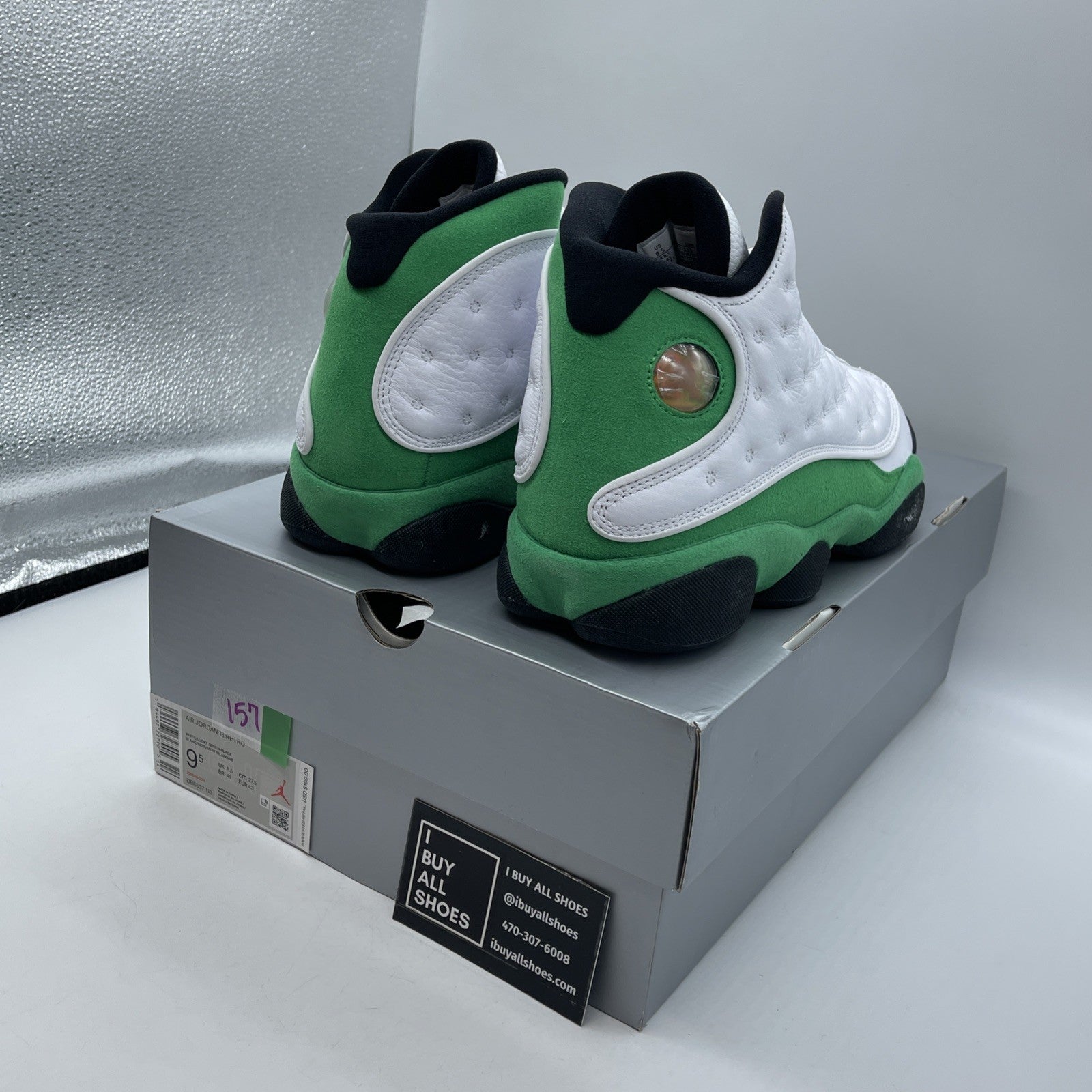 Size 9.5 - Air Jordan 13 Retro Lucky Green 2020 Suede Leather (DB6537-113)